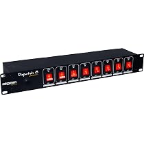 Tableau électrique Rackable ALGAM LIGHTING 2U 19" - 8 Prises EU Avec Interrupteurs Individuels - 3000W - Pour Home Studio Et Scène