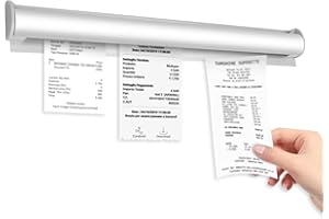 TESSTSY Porta Comande Ristorante, 30CM Autoadesivo Barra Porta Comande, Portacomande Per Ristorante, Alluminio Porta Comande, Barra Per Ordinazioni, Organizer Appendi Biglietti, Blocchetti, Scontrini