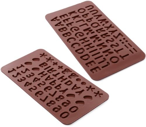 Xcellent Global 1 x Letters / Numbers / Symbols Mold for Ice / Chocolate Decorating Silicone Mold Tray Random Color M-HG009