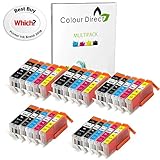 2 ans Durée de conservation 25 XL ( 5 Sets) Colour Direct Compatible Cartouches d\'encre compatibles Remplacement Pour Canon CLI-551XL/ PGI-550XL - Pixma MG5450 MG5550 MG5650 MG6350 MG6450 MG6600 MG6650 MX925 MX725 MG7150 MG7550 iP7250 iP7200 iP8750 iX6850 Imprimantes