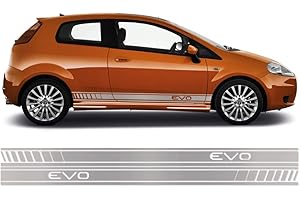 Auto-Dress Set di strisce laterali per Fiat Punto – Motivo Evo (122 Pale Grey)