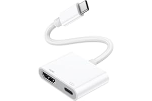LQIESDD Adattatore da USB C a HDMI, Adattatore da Tipo C a HDMI 4K Convertitore Schermo per Sincronizzazione Audio e Video Compatibile con iPhone 15,iPad,Samsung Galaxy S24,MacBook Pro/Air,Huawei P40/P30 ecc.