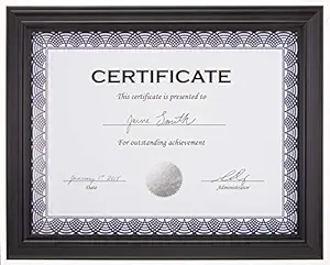 AmazonBasics Document Frames Without Mat - Black, 1-Pack