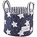 Minene Large and Small Fabric Storage Basket - Nursery, Kids, Cute, Home Blue Star