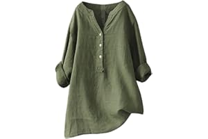 Hsternexy Musselin Bluse Damen, Leinenbluse Damen Sommer Langarm Große Größen Hemdbluse Blusenkleid Leinen Elegant Weiß Longbluse Blusenshirt Bügelfrei Schwarz Mittelalter Tuniken Damenblusen