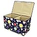 Produktbild True Urlaub Kinder Spielzeug Aufbewahrungsbox, XXL Kapazität Spielzeug Organizer Zusammenklappbar Spielzeug Lagerkästen/Körbe mit Deckel und seitlichen Griffen für Baby Kleidung, Kinder Schuhe, Stofftier, beste Geschenk für Kind Blue 2-space Planet