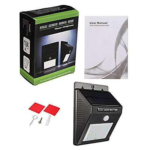 Solarleuchte, GLISTENY 16LED Solarbeleuchtung Bewegung Aktiviert Wandlicht Sensor Lampe IP65 wasserdichte Solarlicht Lampe Wireless Security Für Patio Deko Yard Garten Auffahrt Außenwand - 7