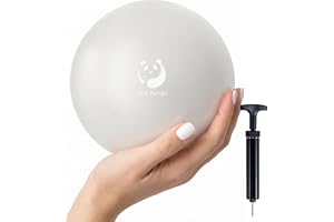 Slim Panda 15–17 cm pilatesboll, mini-gymnastikboll med pump, liten yogaboll för djupa muskler, bäckenbotten samt nack- och ländryggsstöd (läckagesäker nålventil)