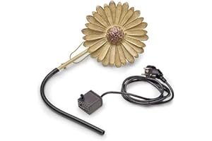 AQUANIQUE Speier Set Daisy Grey SSDW 200i (200 l/h) Water Feature Metal Gargoyle with Pump 1.5 m Cable Garden Decoration