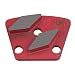 Produktbild BQLZR 74x55x13mm Rot 50 # Grit Rhombus PCD Dual Diamant Stahl Metallschleifscheibe f¨¹r Beton Terrazzo Boden