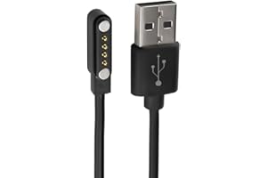 Haourlife Replacement Magnetic Charging Cable for Bone Conduction Headphones, USB Charger Cord for 4-pin Interface Bone Conduction Headphones, Smartbands, and Smartwatches (7.62mm Pitch)