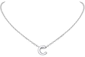 FindChic Collana Donna con Lettera dell'Alfabeto A-Z Collana con Iniziale in Acciaio Inossidabile Colore Argento/Oro Regalo Confezione