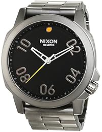 Nixon Ranger 45 SS Gunmetal / Black A5211531-00 - Reloj para hombres, correa de acero inoxidable color gris