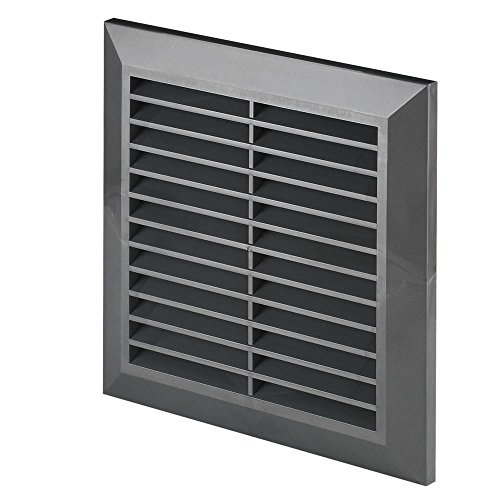 Lüftungsgitter Abschlussgitter Insektenschutz rund Ø 100 mm " graphit grau " ABS Gitter Abluftgitter Zuluft Abluft Gitter klassisches Design