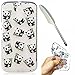 Produktbild Motorola Moto G4 / G4 Plus Hülle, Edaroo Cute Panda Essen Muster Urtradünne Stoßfeste TPU Handy Case Kratzfeste Handyhülle Handy Schützt Hülle Tasche Backcove für Moto G4 / G4 Plus