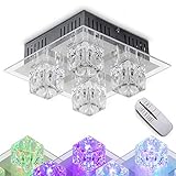 RGB FARBWECHSLER: Zu dem weißen Licht, das Sie in die G4-Fassungen einbringen, können zusätzlich RGB Lichter in verschiedenen Farben zugeschaltet werden. Mithilfe der Fernbedienung werden die weißen sowie die RGB LEDs beliebig angesteuert.