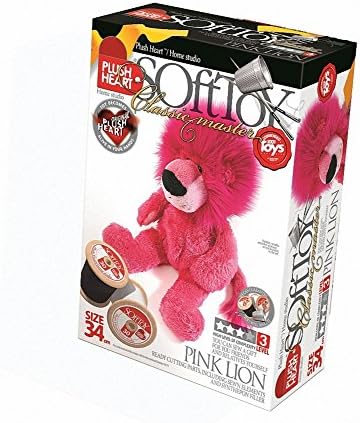Plush Hearts34 cm DIY Sitting Pink Lion