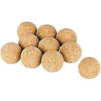 Kork-Deko Conjunto de 10 bolas de corcho (bolas de kicker de corcho), corcho natural, diámetro = 3,5 cm | naturales, muy silenciosas (futbolín, bola de kicker, bolas para futbolines, 10 piezas)