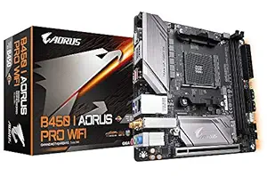 Gigabyte AMD B450 I AORUS PRO WiFi AORUS Motherboard with 4+2 Phase IR Digital PWM, Intel Dual Band 802.11ac Wave2 WiFi, RGB Fusion 2.0