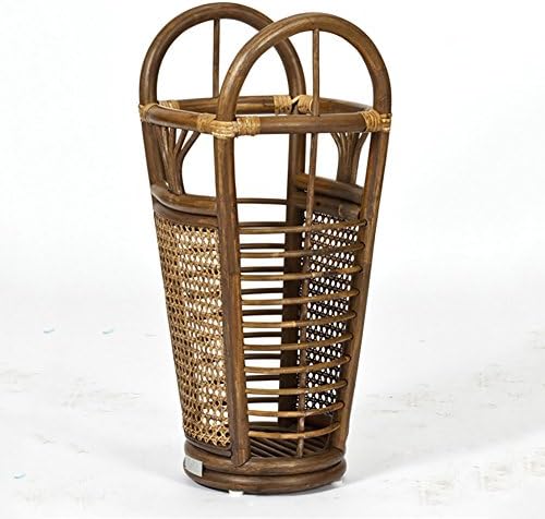 Umbrella Stands WSSF- Rattan Wooden Household Hallway Hotel Lobby Umbrella Bucket Creative Canes/Walking Sticks Stand Storage Umbrella Holder Shelf,21*63cm