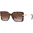 Michael Kors Womens Mk2174U Castellina Dark Tortoise/Brown Gradient Rectangular Polarized Sunglasses One Size, Dark Tortoise/Brown Gradient-300613, 55Mm