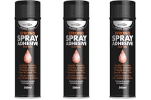 (3 Tins) 500ml Bond it spray Contact adhesive Super Strong carpet tiles underlay spray glue
