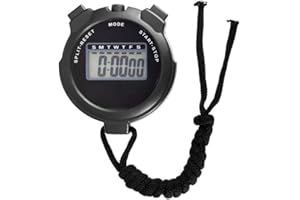 Tixiyu Chronomètre de Sport numérique étanche avec Cordon - Chronomètre numérique Portable - Idéal pour Les entraîneurs de Sport et Les arbitres, Chronomètre Numérique avec Conception de Lanière