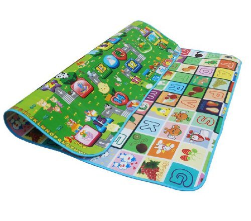 Fuloon Double Sided Waterproof Baby Boys Girls Play Mat Soft Environment Friendly Toddler Activity Play Gym Mat Ideal Gift for Baby 200CM x 180CM x 0.5CM