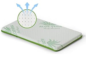 EPSELIA ENJOY THE ITALIAN UNIVERSE EPSELIA Cuscino Lettino per Bambini in ALOE VERA Antisoffoco Ergonomico, Traspirante tessuto Air 3D cm 32x52 H4, Sfoderabile, Struttura in Poliuretano con Fori CertiPUR™ OEKO-TEX®