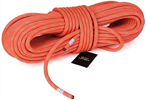 Garden Twine Brisk Climbing Auxiliary Rope Static Rope Safety Rescue Rope Diameter 11mm (Color : Orange- Diameter 11MM, Size : 10M(32ft))