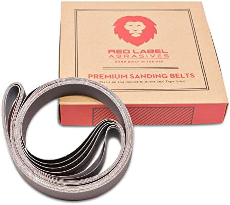 Red Label Abrasives1 X 42 Inch Knife Makers Fine Grit Sanding Belts, 6 Pack Assortment