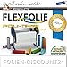 (EUR 14,98 / Quadratmeter) FLEXFOLIE BÜGELFOLIE 1 METER x 500mm POLI-FLEX PREMIUM WEISS 401
