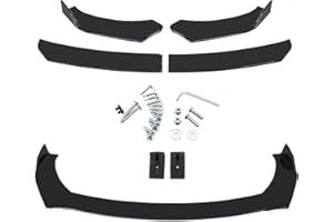 Ardorman Auto Frontlippe Frontstoßstange, Schwarz, PP verstärkt, lackiert