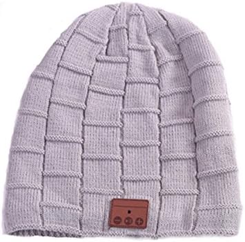 CLNDY Bluetooth Beanie Music Soft Warm Hat Cap with Wireless Headphone Headset Stereo Speaker Mic Hands-free,Best Birthday Christmas Gift for Winter Outdoor Sport Skiing Snowboard Hiking- Gray
