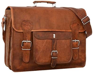 Gusti Pelle Nature Borsa Portapacchi Peter S. 2-in-1 - Bici E Tracolla Vintage In Pelle Di Bufalo, Per Notebook 15" E A4