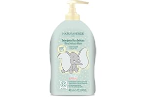 NATURAVERDE Disney Baby BIO ICEA Eco Cosmetics - Ultra Delicate Body & Hair Cleansing Gel mit Haferflocken- & Kamillenextrakten, 400 ml