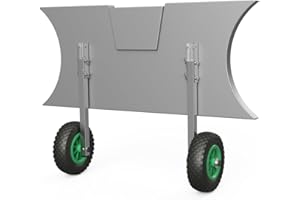 SUPROD Boat Transom Wheels Launching Wheels Dinghy for Inflatables Foldable Stainless Steel ET200