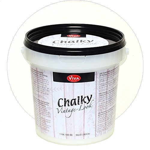 VIVA DECOR Chalky Vintage-Look 1000 ml Eimer - Weiss