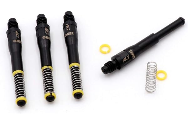 CUESOUL TERO AK7 Tiges de fléchettes à Ressort intégré télescopique, Lot de 4 pièces