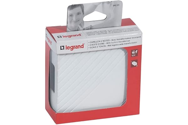 Legrand - Carillon 2 notes filaire Tempo -alimentation avec transformateur 230V vers 12V intégré