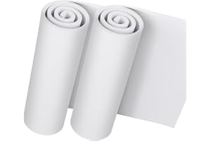 Do²ping 2-Rollen Weiß Eva Foam 5mm, EVA Schaumstoff für Cosplay, 35.5x150cm mit hoher Dichte 86kg/m3 Eva Schaumstoffplatte für Kunsthandwerk Kostüm DIY Projekt (2PCS 5mm Weiß)