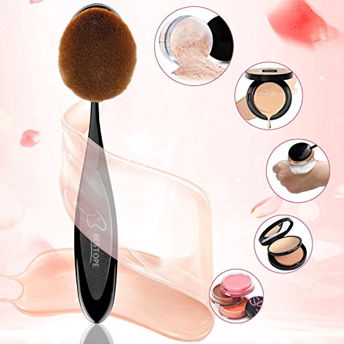Pinselset BESTOPE Pinselset Makeup pinsel 10-tlgs Pinselset Schmink Pinsel Set Kosmetik in Ovalem Zahnbürstendesign Puderpinsel Foundation Bürste Lip Braue Pinsel Eyeliner - 4