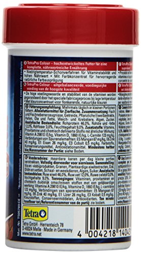 Tetra Pro Colour Premiumfutter (für alle tropischen Zierfische, Farbkonzentrat für hervorragende natürliche Farbausprägung, hoher Gehalt an Carotinoiden für farbverstärkende Wirkung), 100 ml Dose - 4