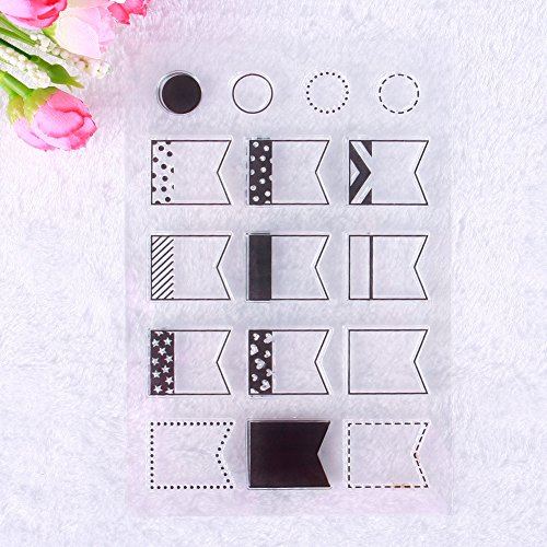 calistouk Einfache Segen Box Bild transparent Gummi Stempel Seal DIY Album Craft Scrapbooking Dekoration Simple Blessing & 05