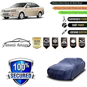 Tamanchi Autocare All Weather Water Resistant car Body Cover for Chevrolet Optra Magnum Luxury Shiny Blue