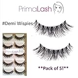PrimaLash 5 Pairs False Eyelashes Demi Wispies Value Pack