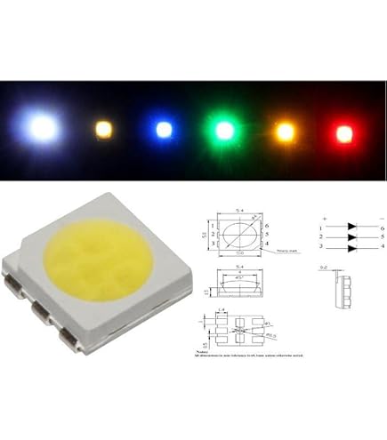 Produktbild von Lumonic 50x SMD 3528 PLCC2 LEDs – Superhell, Blau, 20mA, 3,3V, 120° Abstrahlwinkel – DIY & Modellbau