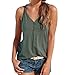 Produktbild Womens Sommer Riemchen Weste VENMO Top Ärmelloses Shirt Bluse Lässige Tank Tops Damen Ärmellose Bluse Chiffon Weste Elegant Sommer Top V-Ausschnitt Kragen Leicht Perfekt für Sommer (Army Green, M)