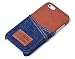 Produktbild Hülle für Apple iPhone SE, Backcover im Jeans-Look, Case in Braun oder Schwarz von ICH&DU
