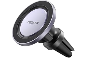 UGREEN MagSafe Samochodowy Uchwyt na Telefon z 2 Metalowymi Pierścieniami Kompatybilny z iPhone 15 Pro Max Plus 14 13 Galaxy F34 S23 Ultra Huawei Mate 60 Pro Redmi K60 Ultra itp.